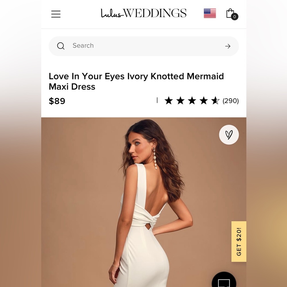 Ivory Knotted Mermaid Maxi Wedding Dress
